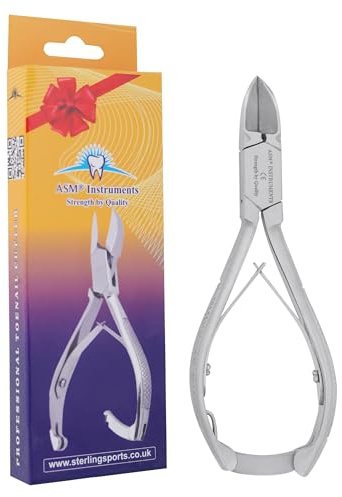 ASM Toe Nail Clippers for Thick Nails Pedicure Set - Heavy Duty Stainless Steel Toenail Clippers for Thick Nails Trimming Ingrown Toenail Treatment 5.5 - Ideal Christmas Gifts for Women & Men