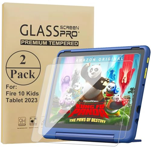KXOYJAD 2 Pack Screen Protector for 10 Kids 2023/10 Kids Pro, Tempered Glass Film