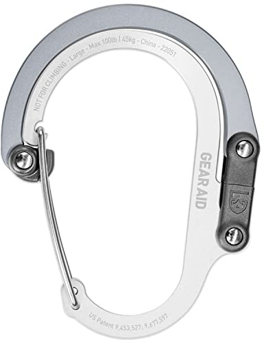 Gear Aid HEROCLIP (groß) Karabiner-Ausrüstungsclip und Haken zum Aufhängen von schweren Gegenständen, Camping-Rucksäcken, Koffern, Kajaks, Fahrrädern, Garagenorganisation und mehr