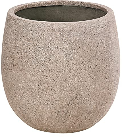 Dehner Pflanztopf Balloon, Ø 55 cm, Höhe 55 cm, Polystone, beige