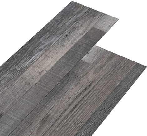 vidaXL PVC Laminat Dielen Selbstklebend Vinyl Boden Bodenbelag Fußboden Planke Vinylboden Designboden Dielenboden 5,21m² 2mm Industrielle Holzoptik