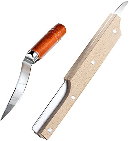 A/R Juego de Herramientas para Abrir Cocos,Abridor de Coco de Acero Inoxidable con Mango de Madera Duradero | Removedor de Carne de Coco con Mango de Madera para Coco Verde