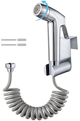 Handbrause, Bidet-Sprühkopf-Set, Badezimmer-Duschkopf, Teleskopschlauch, Waschwasser-WC-Reinigungs-Wasserhahn-Spray mit Handbrausehalter