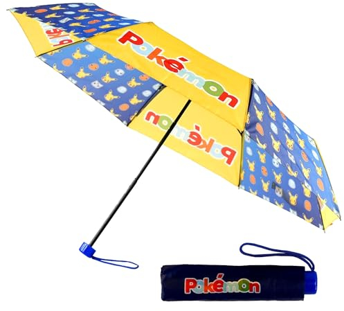 CYPBRANDS Regenschirm, faltbar, manuell, Pokemon, 48 cm, Sport, mehrfarbig (mehrfarbig), Einheitsgröße