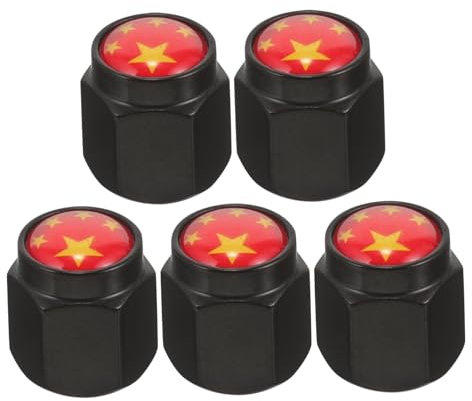 PACKOVE 5St Auto-Ventilkappe Ventilkappen für Motorradreifen Reifenventilkappen Reifenventile Ventilschaftkappen Auto zubehör Funky deko LKW Flagge Dichtung Deckel Gasdüse Kupfer