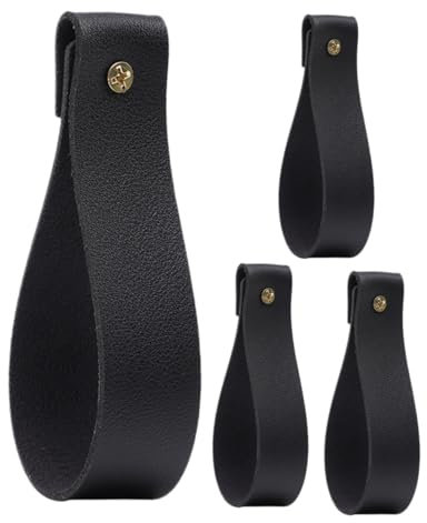 Zerodeko 4 Stück Wandlederhaken Kleiderbügel Aus Haken Für Vorhanggurte Leder-aufhängeband Ledergriffe Für Kommode Regalaufhängegurte Hängende Halterung Wandhaken Schublade