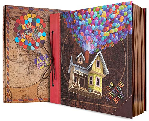Our Adventure Book, 12,3 x 12,1 Zoll, 60 Seiten, geprägter Text, Hardcover, Fotoalbum, Scrapbooking, Reisealbum, ideal für Geburtstage, Hochzeiten, Reisen, Weihnachten