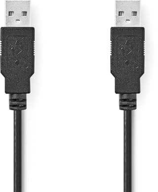 NEDIS USB Cable, USB 2.0, Copper Cores for Reliable Data Transmission, Durable Nickel-Plated Connectors, 1.0m - This Cable Is Suitable for Connecting a Device to a Computer