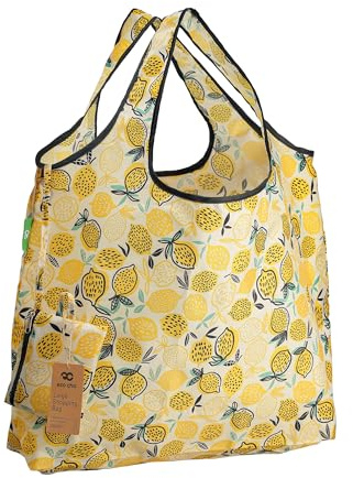 ECO CHIC Foldable Reusable Large Recycled Grocery Bags Lightweight Shopping Tote Bags with Storage Pouch
