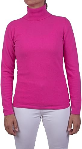 Marenza Maglia Collo Alto Donna Misto Cashmere Dolcevita Made in Italy
