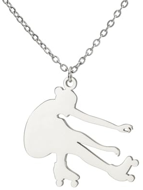 Dreamtimes Schlittschuhläufer Halskette Schlittschuhlaufen Charme Sport Anhänger Halskette Schlittschuhlaufen Sport Anhänger Halskette Inspirational Schmuck für Frauen Skate-Liebhaber