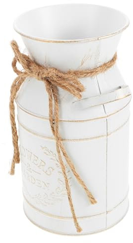 Cabilock Pot Galvanisé Vase à Fleurs Pot De Style Vintage Pastoral pour Décoration Intérieure