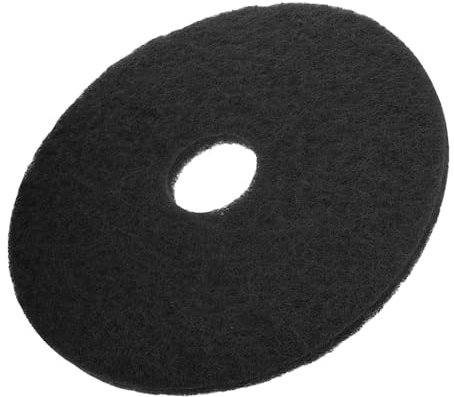 COLLBATH Replaceable 17-inch Black Floor Cleaning Pad for Floor Polishing Machines Round Machine Supply Cushion for Industrial and Home Scrubbing and Buffing