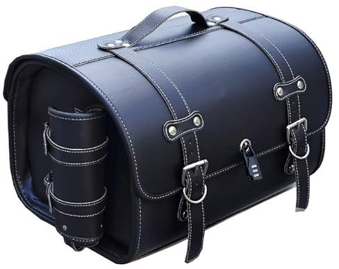 RUIHAHA Motorrad Tasche für Yamaha TMAX 530 2017-2019 Wasserdicht Motorrad Hecktasche Motorcycle Saddle Bag Motorräder Werkzeugtasche Motorräder Satteltasche,A Black