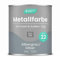 Grundmann Metallfarbe ACL 100 - Silber 3 Kg - Seidenmatt - 4in1 Metallschutzlack inkl. Rostschutz und Grundierung - RAL 7001 Silbergrau