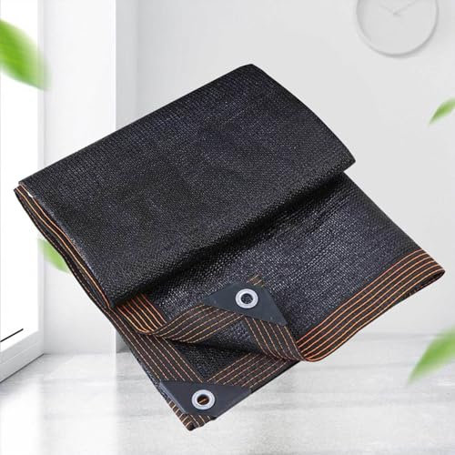 Telo Ombreggiante Occhiellato 4x4 6x8 Vela Teli Ombreggianti da Esterno 90% Protezione Resistente UV Ombreggiante Occhiellato Balcone, Giardino, Rete Antigrandine,black-3x6m