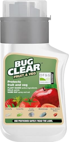 BugClear Fruit & Veg 210ml | Plant-Based Aphid, Mite & Mealybug Killer | Organic-Approved Rapeseed Oil Formula | Same Day Spray & Eat Safety | Concentrated Formula Makes 10.5 Litres of Protection