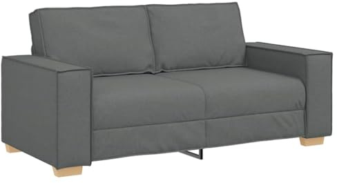 vidaXL 2-sitssoffa mörkgrå 180x78x84 cm tyg