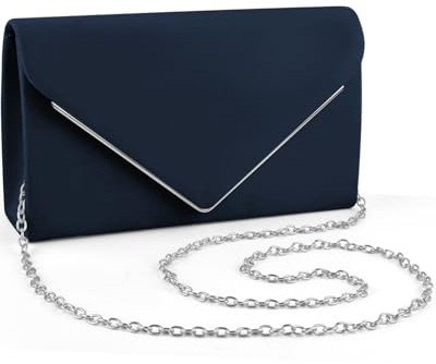 ERKOON Clutch Für Hochzeit, Clutches Abendtasche Unterarmtasche Tasche formelle Party-Handtasche für Hochzeit, Party, Cocktail, Abschlussball, Umhängetasche, Wildlederimitat mit abnehmbarer Kette