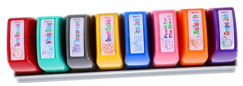 LRXIYODE Set de Enseignants Colorés Portables Automatiques pour Commentaires Anglais Kit Éducatif Réutilisable avec et Boîte de Rangement pour Évaluation et Motivation Classe