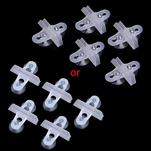 BUBEFSKD 5Pcs Aquarium Dividers Clips With 1.2 Inch Suction Cups Soft Sucker Holders For Fish Tanks Divider Clip Bracket Heater Light Thermometers Gravel Sand Decorations Filter Tank