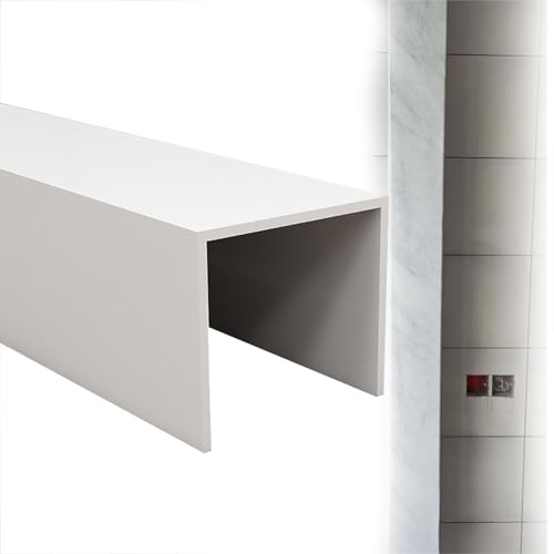 tuyau cache Cache-tuyau En U, Cache-tuyau Résistant Aux Intempéries Pour Conduits De Cuisinière, Plomberie Et Gaz De Cuisine, Cache-tuyau Mural Pour(L x W 40 X 10cm/16 x 4in)
