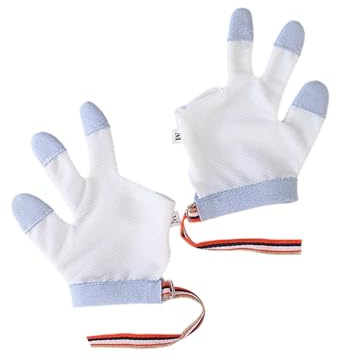 Guanti da masticare per bambini Stop Succhiare la mano Attrezzatura protettiva traspirante Design facile da indossare per neonati Guanti multiuso per neonati