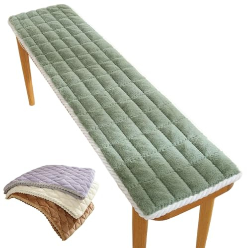uyeoco Bankkissen Indoor/Outdoor 120/150/180/200/80/100X40X30X25CM Bankauflage Sitzkissen Bank Stuhlkissen Sitzpolster Sitzauflage Bank für Gartenbank, Terrasse, Esstisch, Drinnen(Grün,35x160cm)