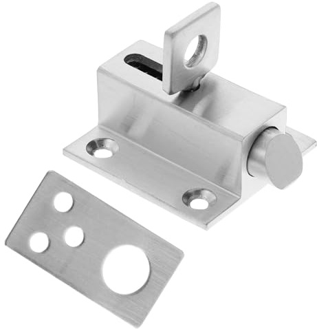 Ipetboom Catenaccio a Molla in Acciaio Inox 1 Pezzo Serratura di Sicurezza per Porte e Finestre Blocco Antiscasso per Cancelli e Mobili Accessorio per Chiusura Porte Scorrevoli