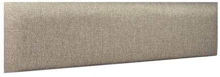 mepiq Gepolstertes 3D-Leinen Wandpaneel als Kopfteil Vielseitige Wandverkleidung für Bett und Wand Dekoratives Wandkissen für Schlafzimmer und Wohnzimmer 15×60cm 4 Stück im Set,Braun