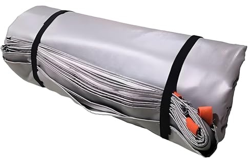 QuinteZhenTially Coperta Antincendio Emergenza Ignifuga Auto,Coperta Antincendio Fibra Vetro Ignifuga,Copertas Estintore Emergenza,Impermeabile,per Veicoli Elettrici Carburante 3x4m9.8x13.1ft