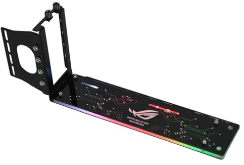 YROHGKPN Support vertical pour carte graphique PCIe 3.0 - Support vertical GPU pour boîtier - Base avec LED 5 V ARGB Syn GPU