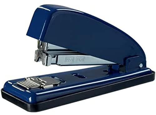 Petrus 44794 - Grapadora Metálica de Oficina Mod. 226, Capacidad 30 Hojas, Tecnología de Impacto Directo Patentada, Grapado Cerrado, Abierto y Clavado, Carga Frontal Automática, Color Azul
