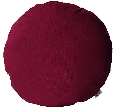 beties Farbenspiel Kissenhülle ca. Ø40 cm - Kissenbezug in interessanter Größen- und Farbauswahl - 100% Baumwolle für eine fröhlich Stimmung in Unifarben (Hibiskus-Beere)