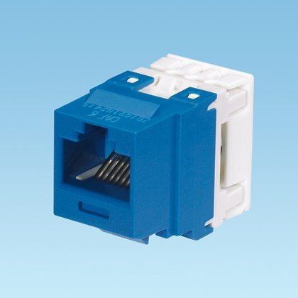 Panduit NetKey Cat6 Keystone Jack Module, Blue, Box of 50 NK688MBU