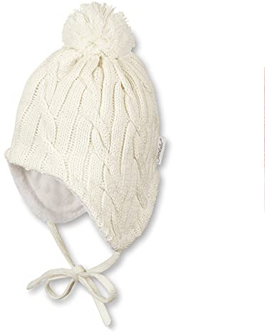 Sterntaler Mütze mit Bommel, Strickmütze mit Bommel
