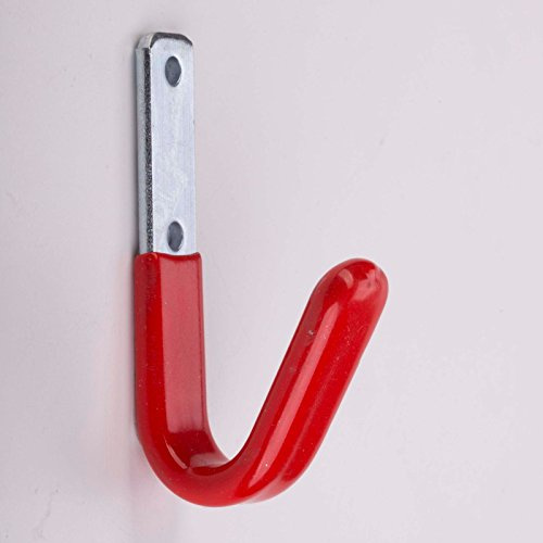Secotec 6 x Universalhaken flach gummiert 82 x 35 mm Gerätehaken Gartengerätehalter Werkstatthaken