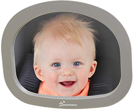 Dreambaby EZY-Fit Adjustable Rear-view Backseat Mirror - Large Wide Angle Mirror - Model G1228BB