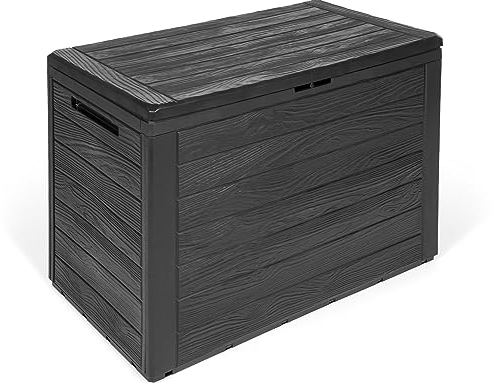 Kreher Kompakte Kissenbox/Aufbewahrungsbox in Anthrazit mit 190 Liter Volumen. Robust, abwaschbar und einfach im Aufbau!