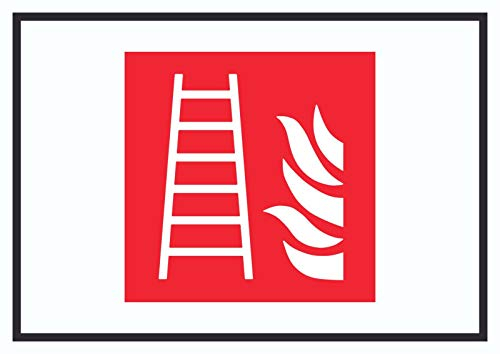 HB-Druck Feuerleiter Symbol Schild A3 (297x420mm)