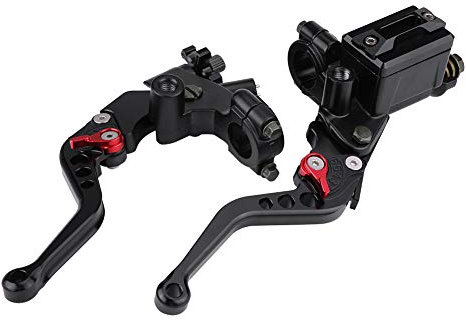Brake Clutch Levers 7/8 Handlebar Clutch Brake Lever Folding Snap Lever Set Left & Right Universal Motorcycle Master Cylinder Levers For 22mm Handlerbar Pit Dirt Bike, 1 Pair Black