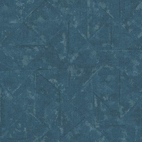 Mustertapete Tapeten mit Muster Badezimmer-Tapete Blau Grau Silber Vliestapete Blau Grau Silber | Jetzt Tapeten kaufen
