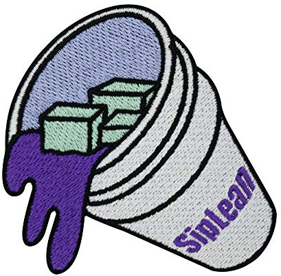 Finally Home Sip Lean Codein Double Cup med glasslapp för strykning | lappar, stryklappar, lappar