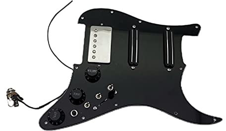 Vorverdrahtetes geladenes Schlagbrett Vorverdrahtete beladene Pickguard Gitarre Pickups Humbucker Pickups Alnico 5 HSS Kabelbaum Push-Pull Single Cut Set für/Stratocaster