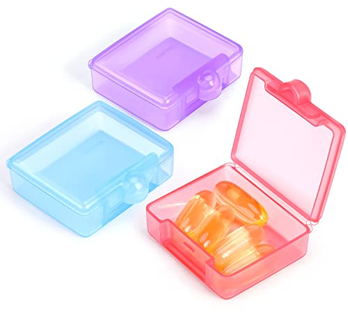 Opret 3 Stück Tablettenbox Tablettendose für unterwegs, Pillendose Klein Tragbar Pillenbox Klein Tablettendose für Vitamine, Fischöl und Tablets(Blau Lila Rosa)