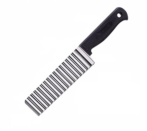 Taglia Patate Coltello di patate in acciaio inox coltello a onda cucina cucina lupo taglierina taglierina tagliata francese coltello corrugato taglio fantasia fritte fritte coltello Affetta Patate