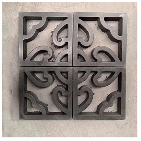 Pflasterform Zement Antike Backsteinform Quadrat Garten Wand Machen Ziegelform Carving Anti-Slip-Beton-Kunststoffpflaster-Formteile 30x30x7cm