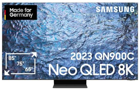 Samsung Neo QLED 8K QN900C 85 Zoll Fernseher (GQ85QN900CTXZG, Deutsches Modell), HDR 8K Pro, Neural Quantum Prozessor, Infinity Screen, Smart TV [2023]