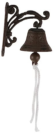 Cabilock 1stk Schmiedeeiserne Türklingel Wandglocke Zu Läuten Rustikale Türklingel Schmiedeeiserne Glocke Gusseiserne Abendglocke Wandklingel Metallglocke Altmodisch Eisen Tischgesellschaft