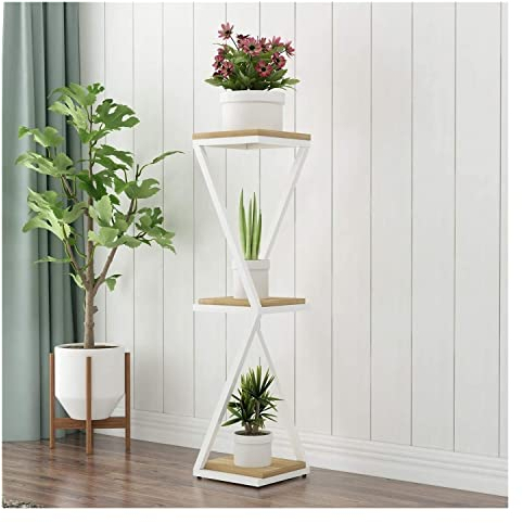 Blumenständer Blumenregal Blumenbank Kunstboden-Blumenständer, Moderner Pflanzenständer, Metall-Blumenständer, Innendekoration Pflanzenständer Blumentreppe Pflanzenregal ( Color : A , Size : 90*30*30c